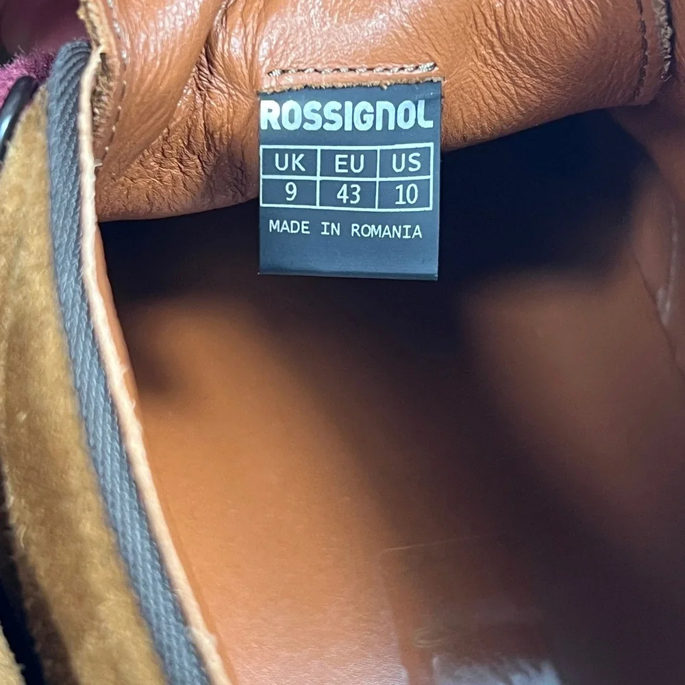 Rossignol Mens Tan Suede Chukka Boots Lug Sole Romania Brown Size US 10 EU 43